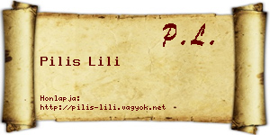 Pilis Lili névjegykártya
