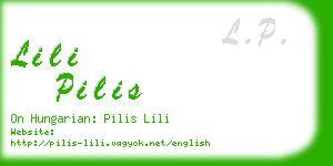 lili pilis business card